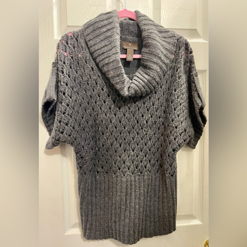 Fenn Wright Manson Charcoal Open-Knit Cowl Neck Sweater